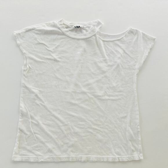 LNA Clothing Extreme Desert Size Small Cutout Crewneck Tee Cotton Cap Sleeve - Picture 2 of 5